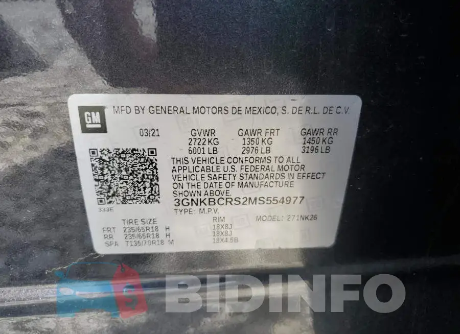 3GNKBCRS2MS554977 Photo# 13