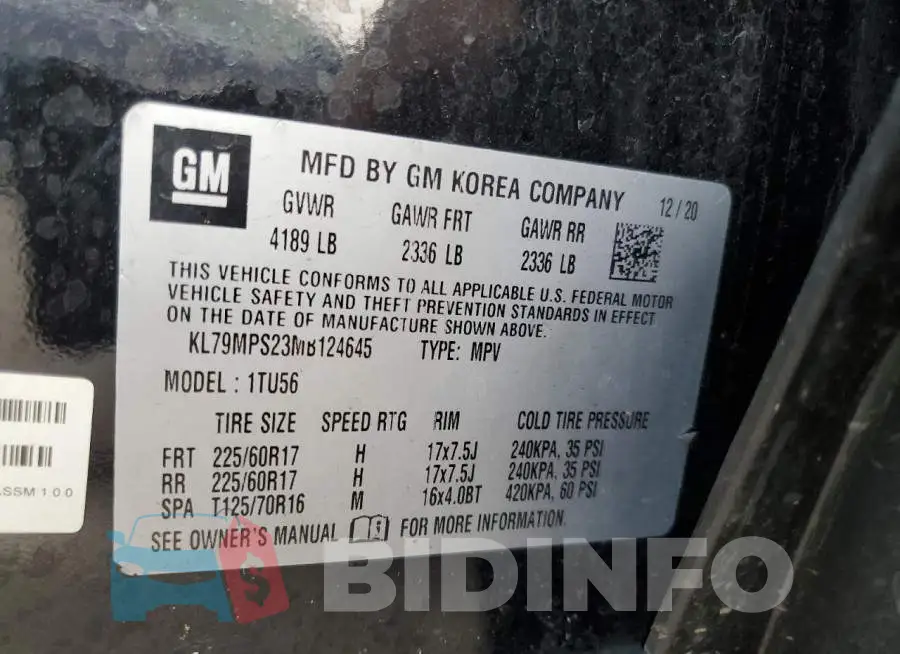 KL79MPS23MB124645 Photo# 13