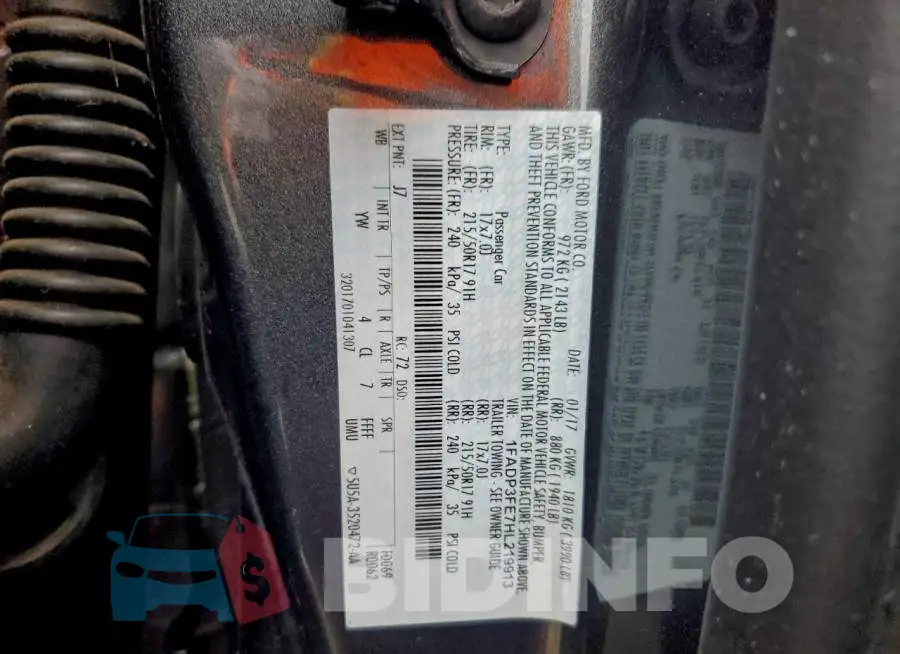 1FADP3FE7HL219913 Photo# 12