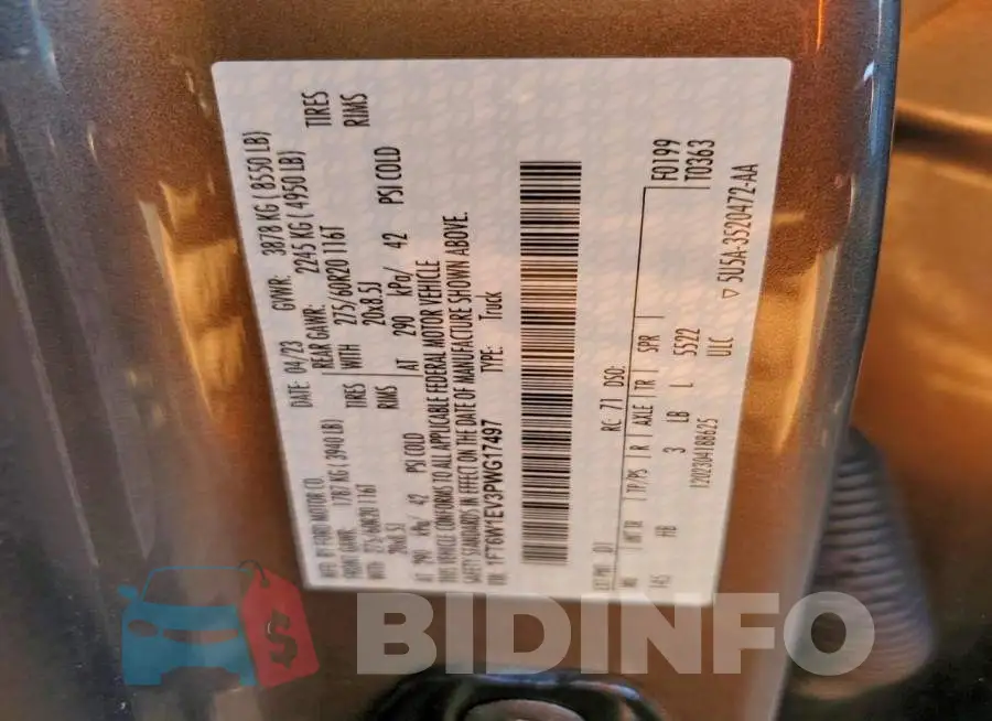 1FT6W1EV3PWG17497 Photo# 13