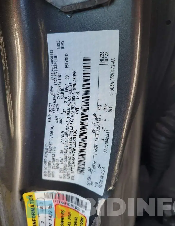 1FTER4FH7MLD30190 Photo# 12