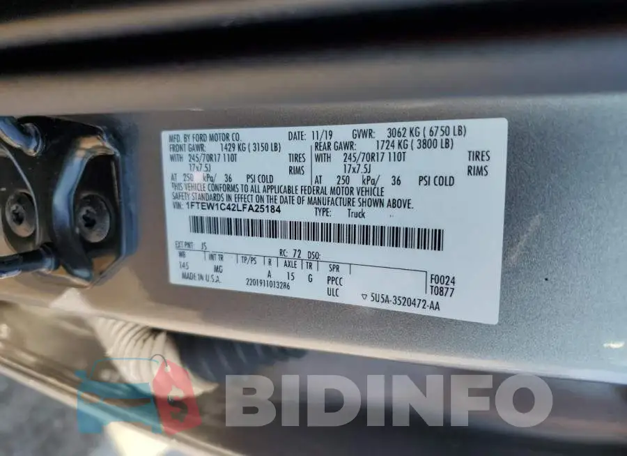 1FTEW1C42LFA25184 Photo# 12
