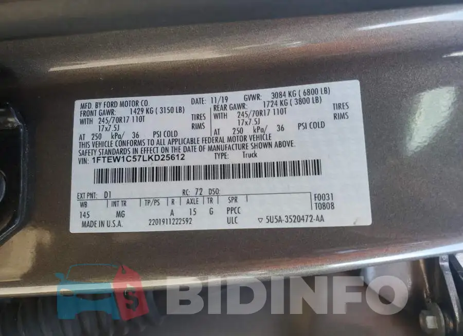 1FTEW1C57LKD25612 Photo# 12