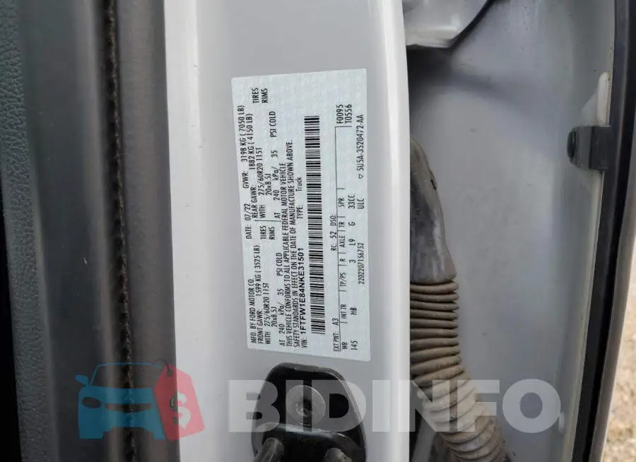 1FTFW1E84NKE31501 Photo# 12