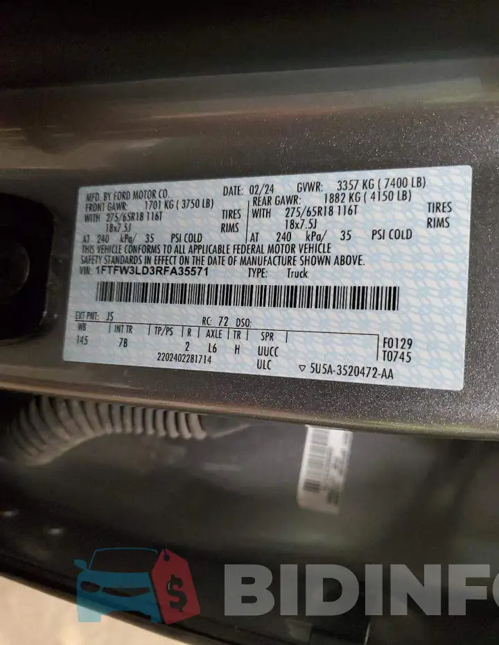 1FTFW3LD3RFA35571 Photo# 12
