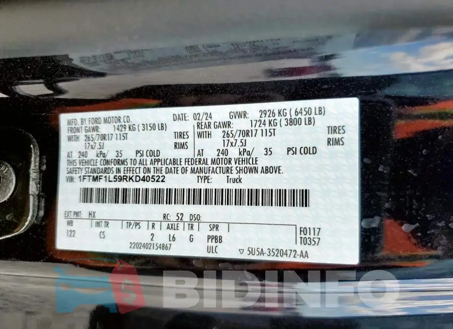 1FTMF1L59RKD40522 Photo# 12