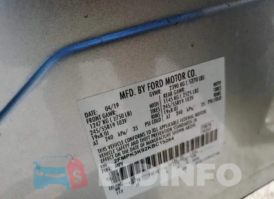 2FMPK3K92KBC15284 Photo# 14