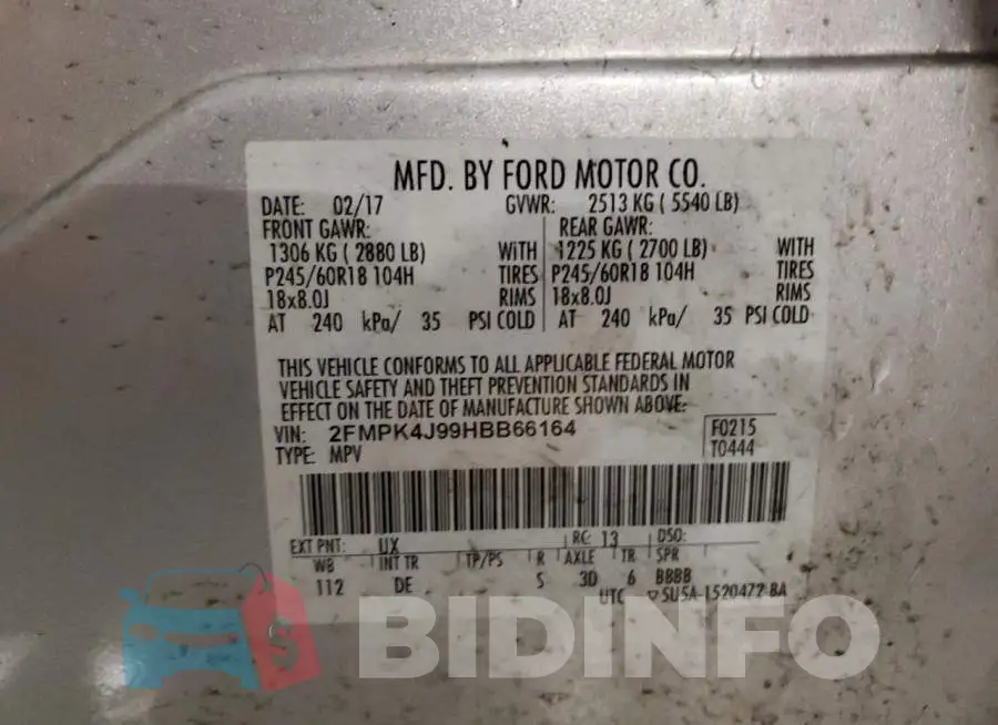2FMPK4J99HBB66164 Photo# 13