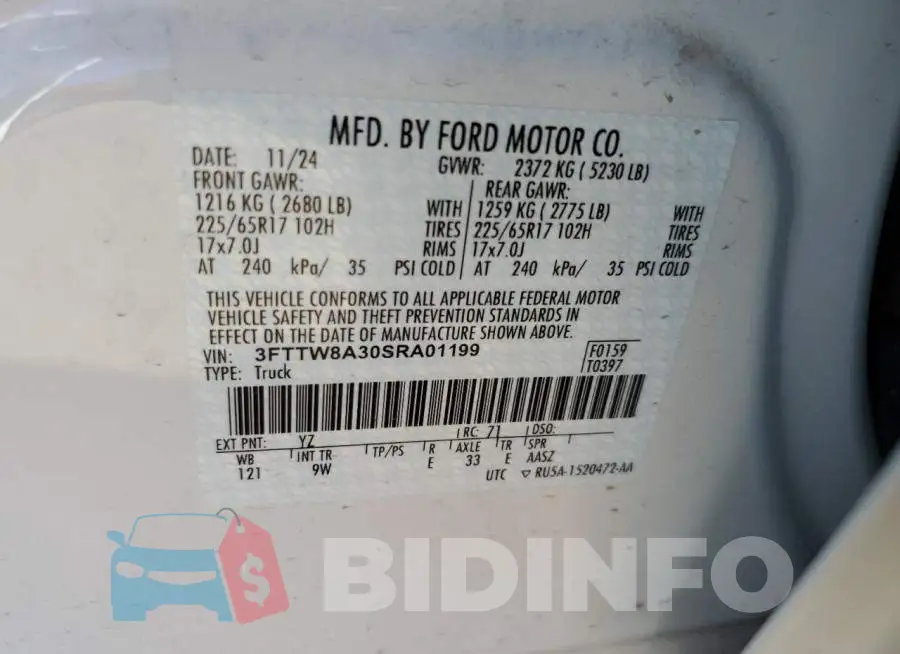 3FTTW8A30SRA01199 Photo# 12