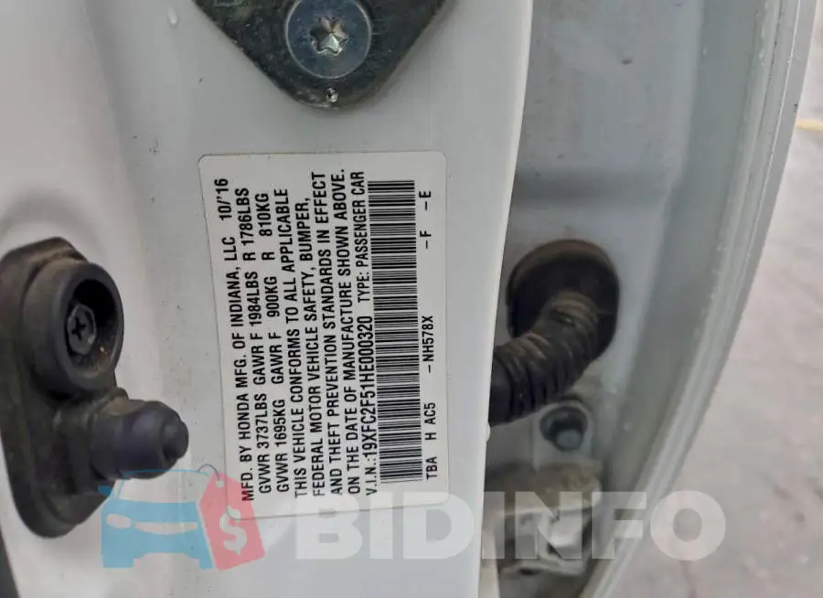 19XFC2F51HE000320 Photo# 12