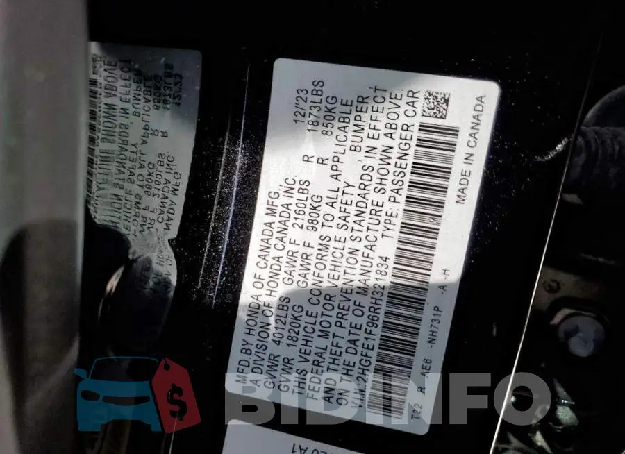 2HGFE1F96RH321834 Photo# 13