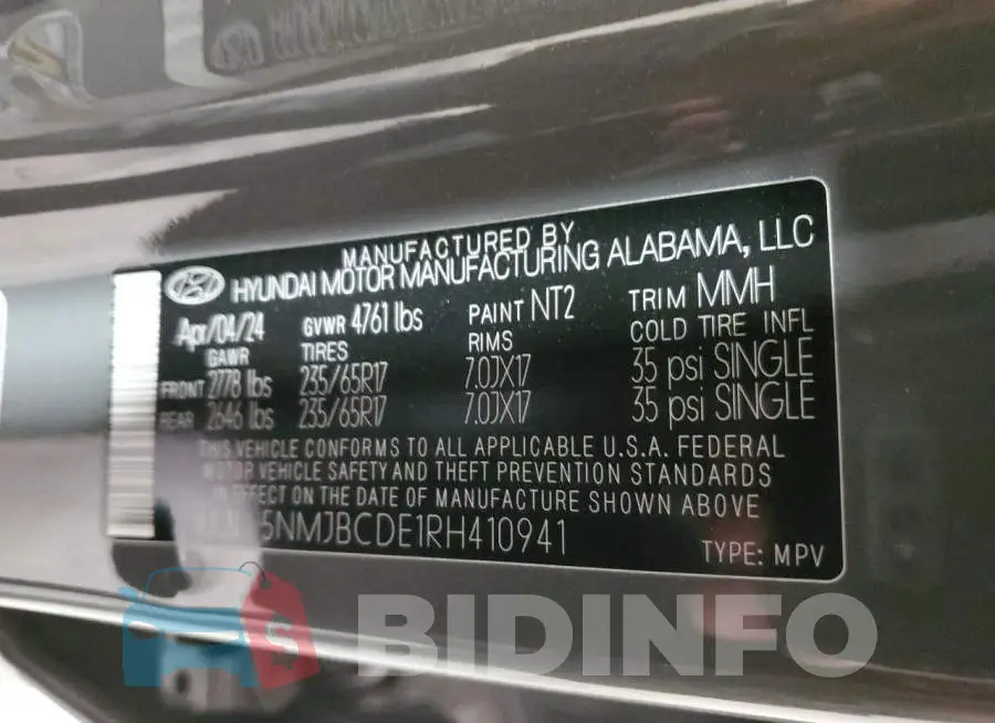 5NMJBCDE1RH410941 Photo# 14