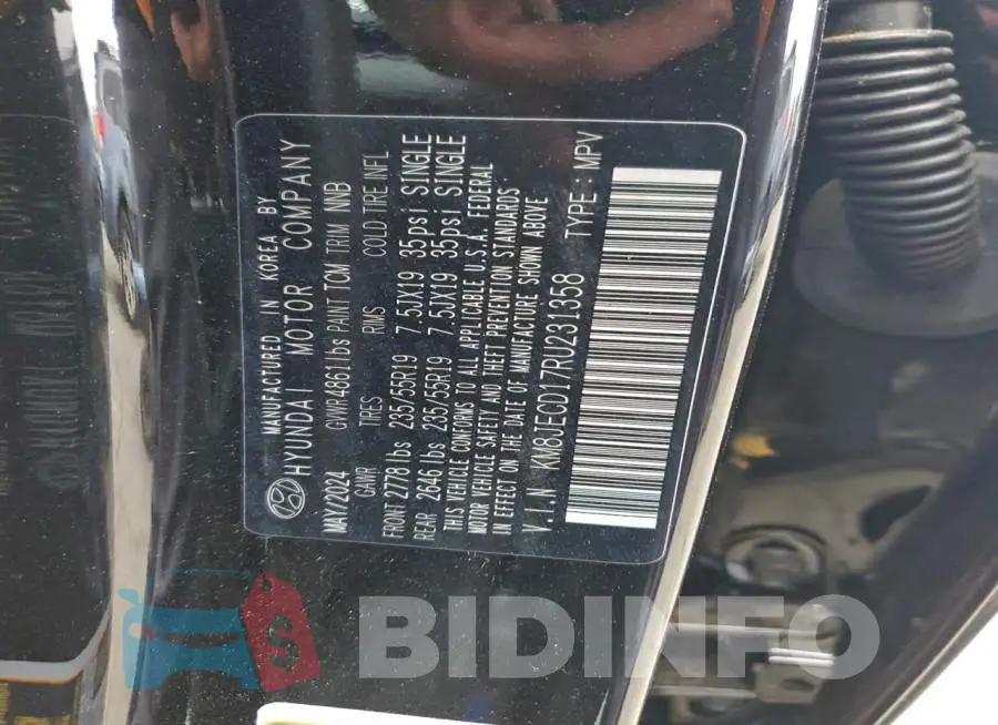 KM8JECD17RU231358 Photo# 13