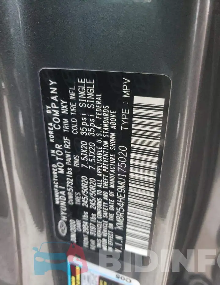 KM8R54HE9MU175020 Photo# 14