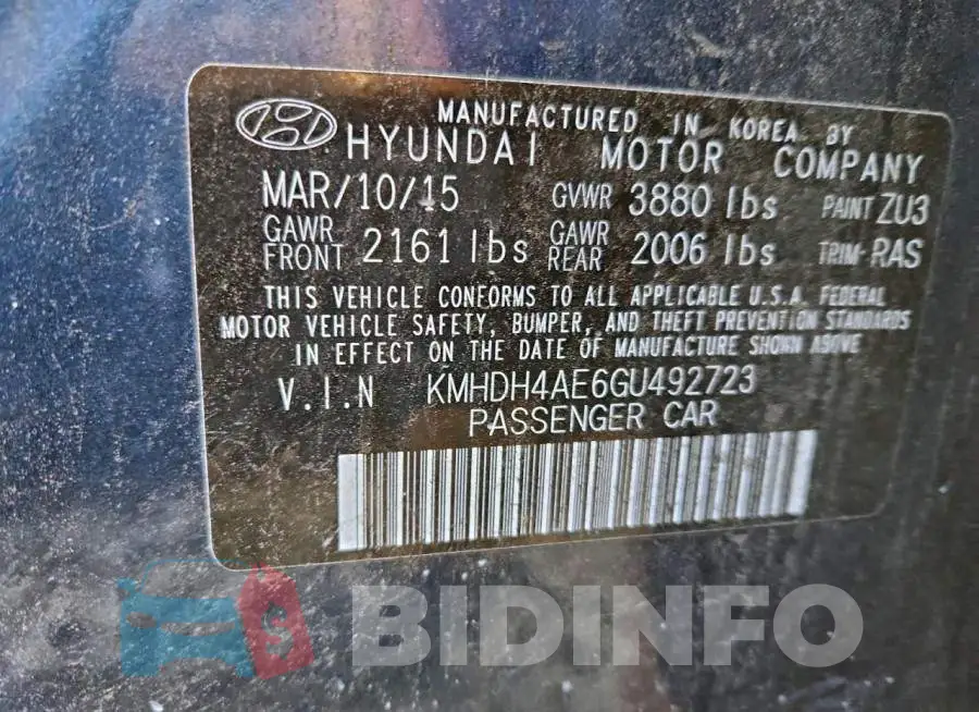 KMHDH4AE6GU492723 Photo# 13