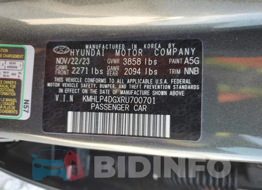 KMHLP4DGXRU700701 Photo# 13