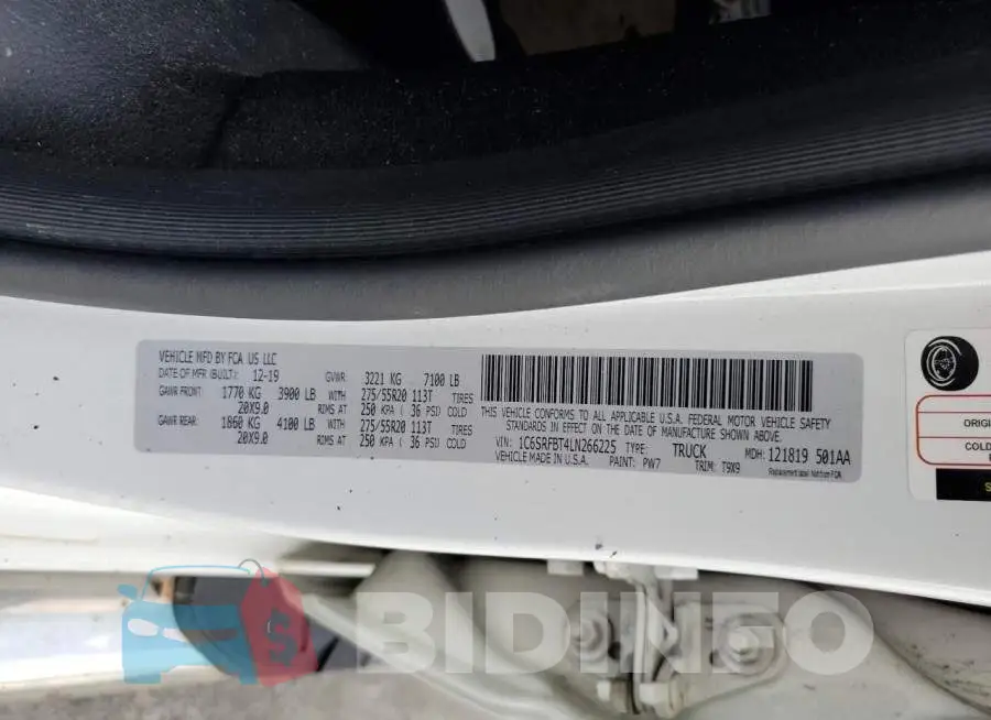1C6SRFBT4LN266225 Photo# 12