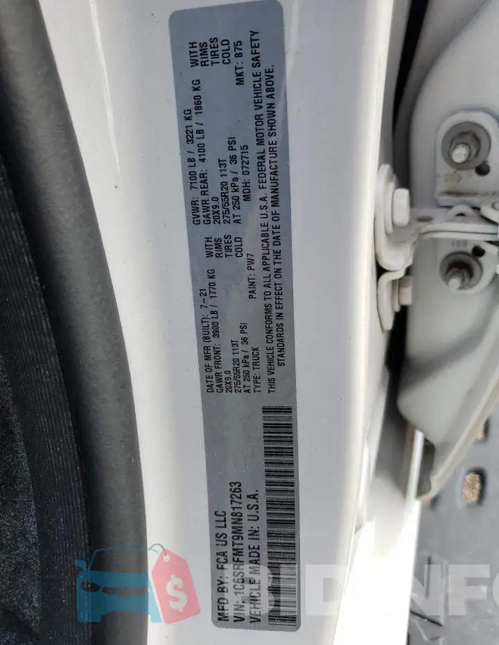 1C6SRFMT9MN817263 Photo# 12