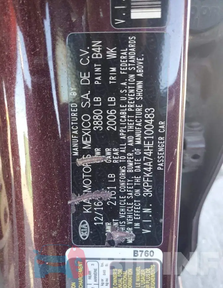3KPFK4A74HE100483 Photo# 13