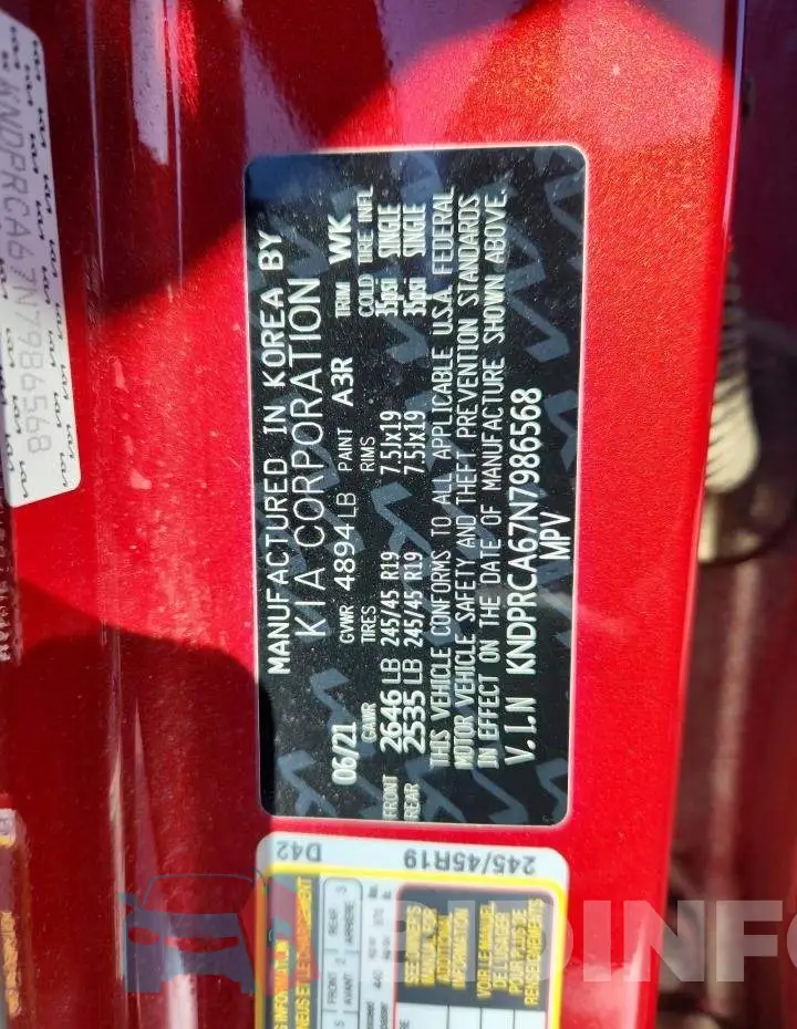 KNDPRCA67N7986568 Photo# 13
