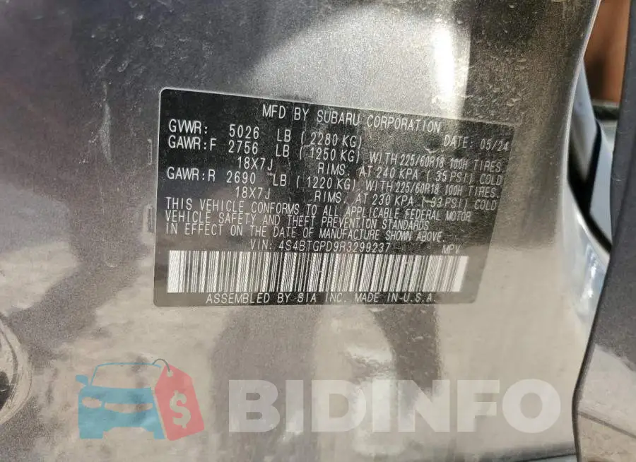 4S4BTGPD9R3299237 Photo# 13
