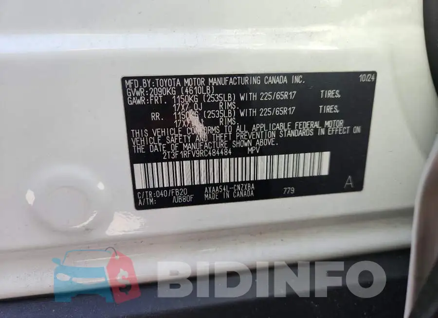 2T3F1RFV9RC484484 Photo# 14