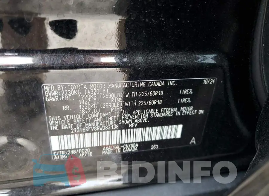 2T3T6RFV8RW083138 Photo# 13