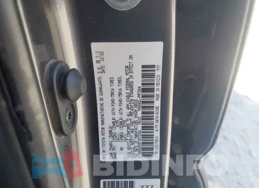 3TYAX5GN3PT073342 Photo# 12