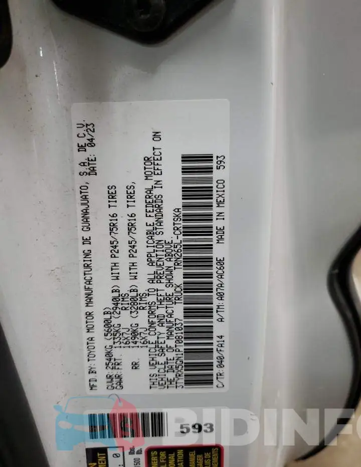 3TYRX5GN1PT081037 Photo# 12