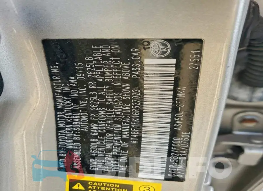 4T4BF1FK1GR527023 Photo# 12