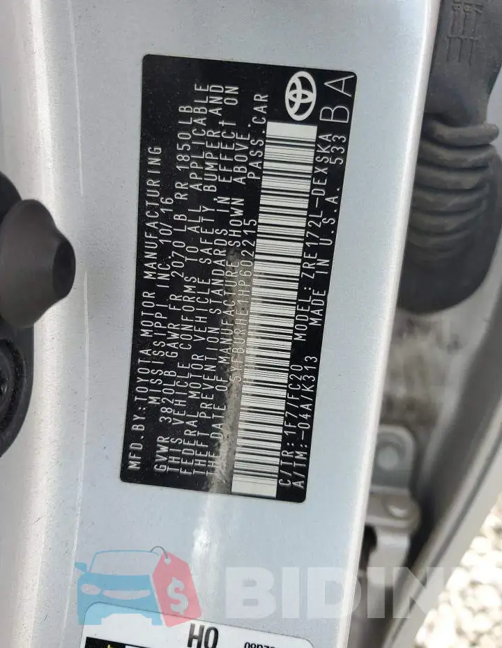 5YFBURHE1HP602215 Photo# 13