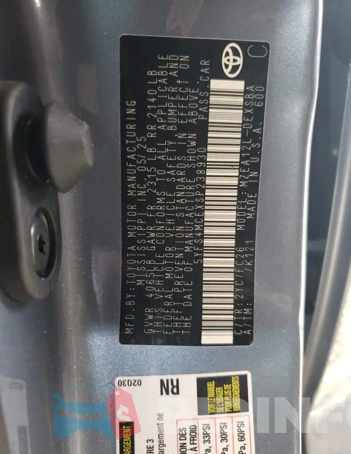 5YFS4MCEXSP238930 Photo# 12