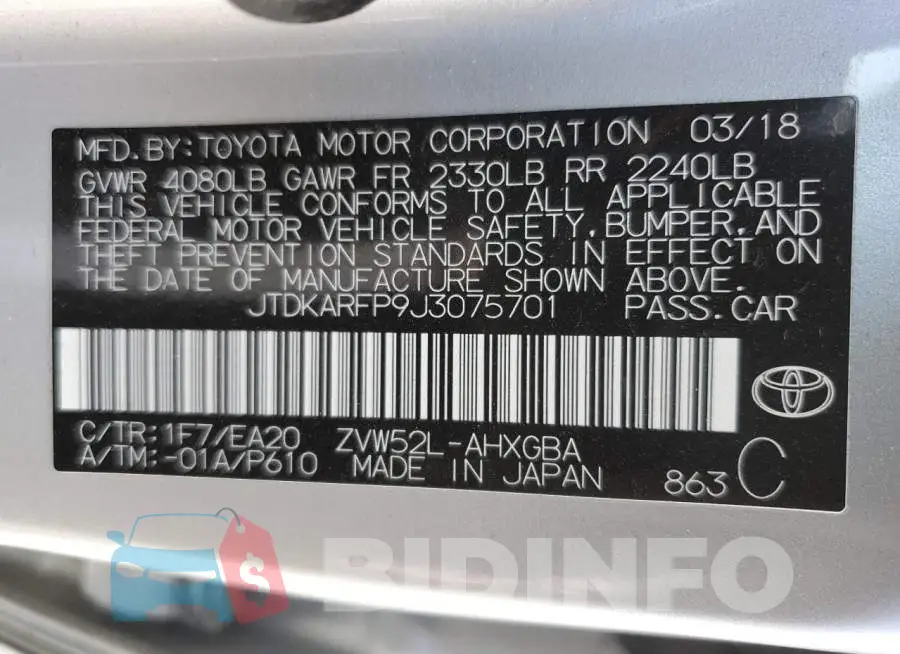 JTDKARFP9J3075701 Photo# 12