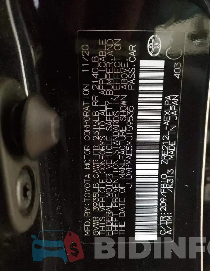JTDVPMAE5MJ159535 Photo# 12