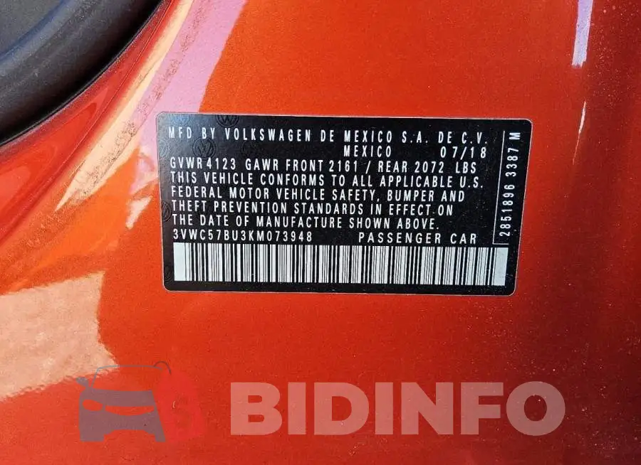 3VWC57BU3KM073948 Photo# 12