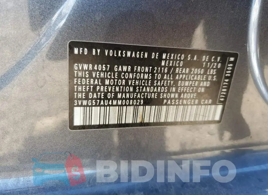 3VWG57AU4MM008029 Photo# 13