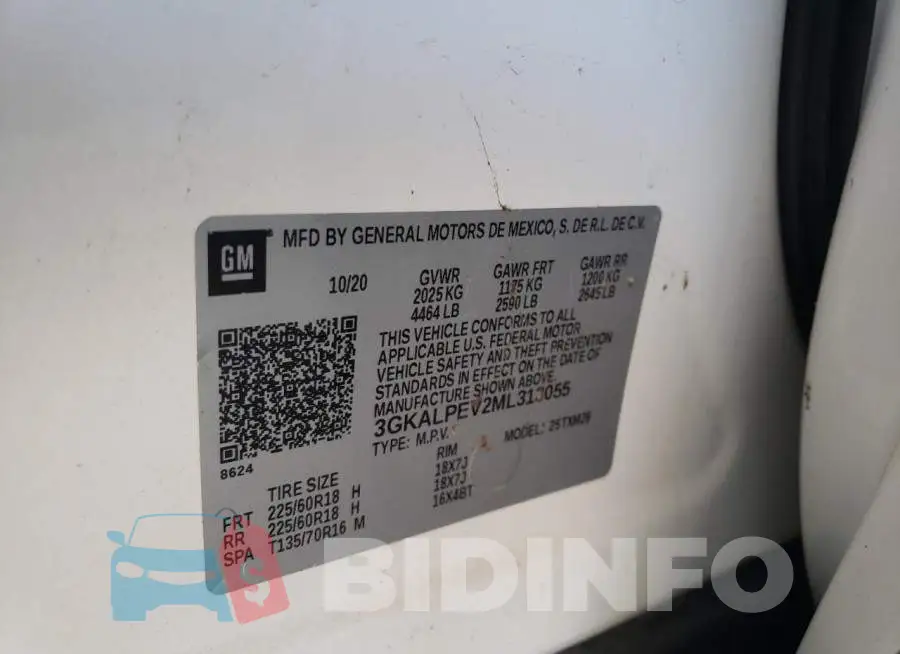 3GKALPEV2ML313055 Photo# 14