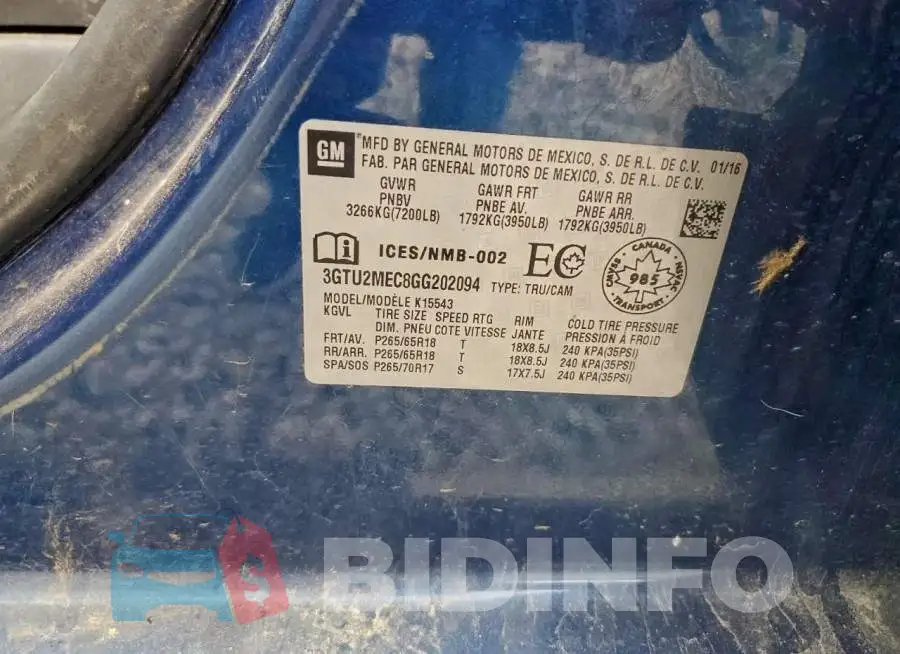 3GTU2MEC8GG202094 Photo# 12