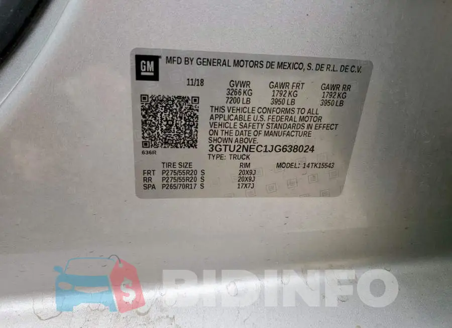 3GTU2NEC1JG638024 Photo# 12