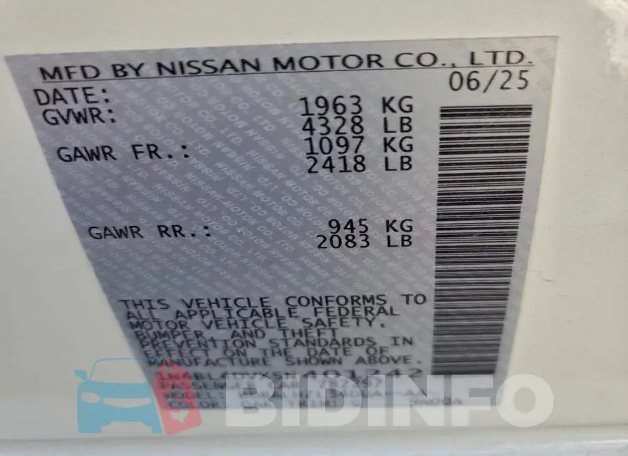 1N4BL4DVXSN401242 Photo# 12