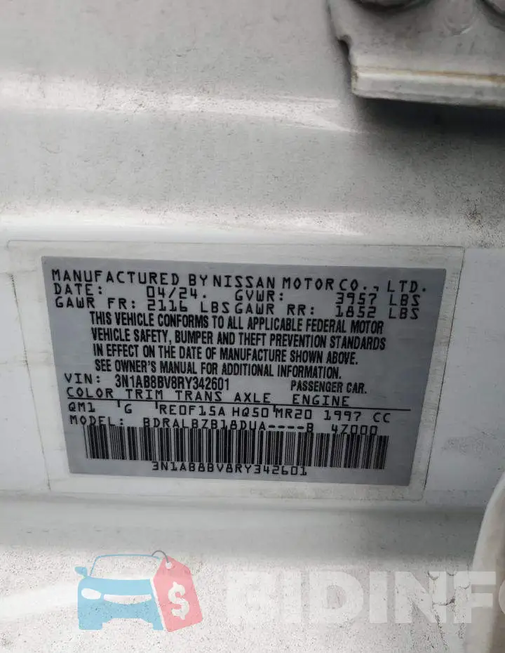 3N1AB8BV8RY342601 Photo# 12