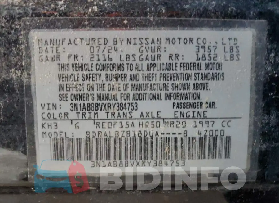 3N1AB8BVXRY384753 Photo# 12