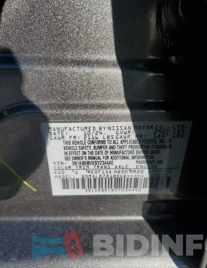 3N1AB8BVXSY234440 Photo# 12