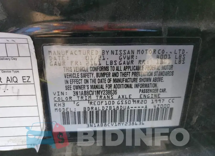 3N1AB8CV1MY238636 Photo# 12