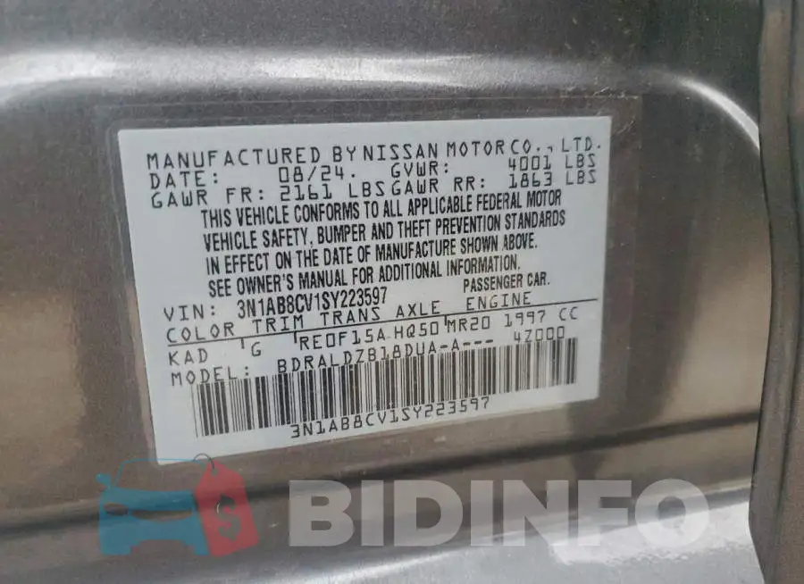 3N1AB8CV1SY223597 Photo# 13