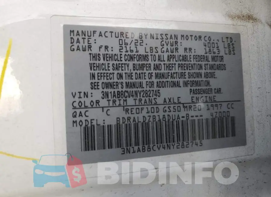 3N1AB8CV4NY282745 Photo# 13