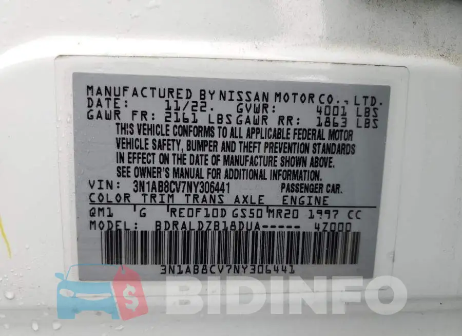 3N1AB8CV7NY306441 Photo# 13