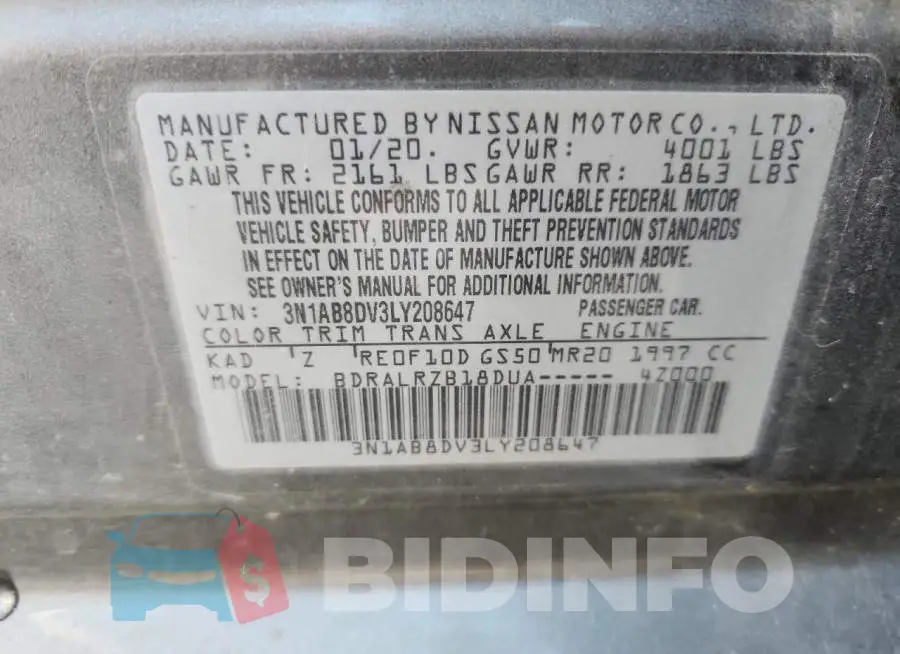 3N1AB8DV3LY208647 Photo# 13