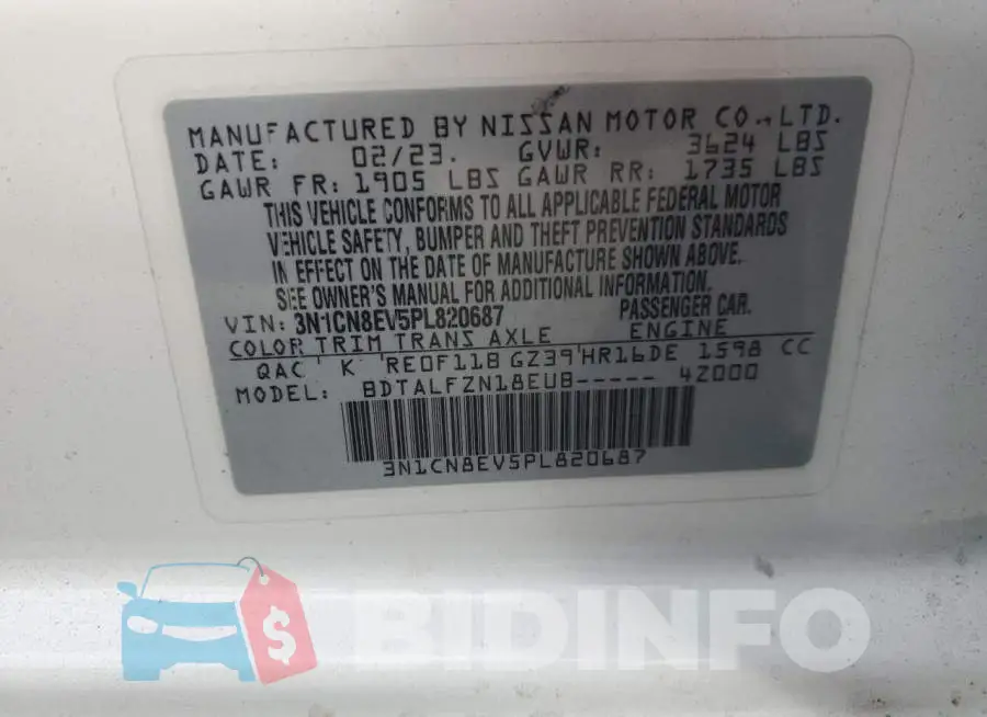 3N1CN8EV5PL820687 Photo# 13