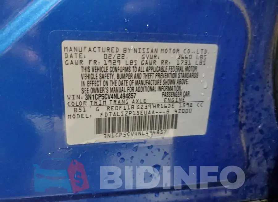 3N1CP5CV4NL494857 Photo# 13
